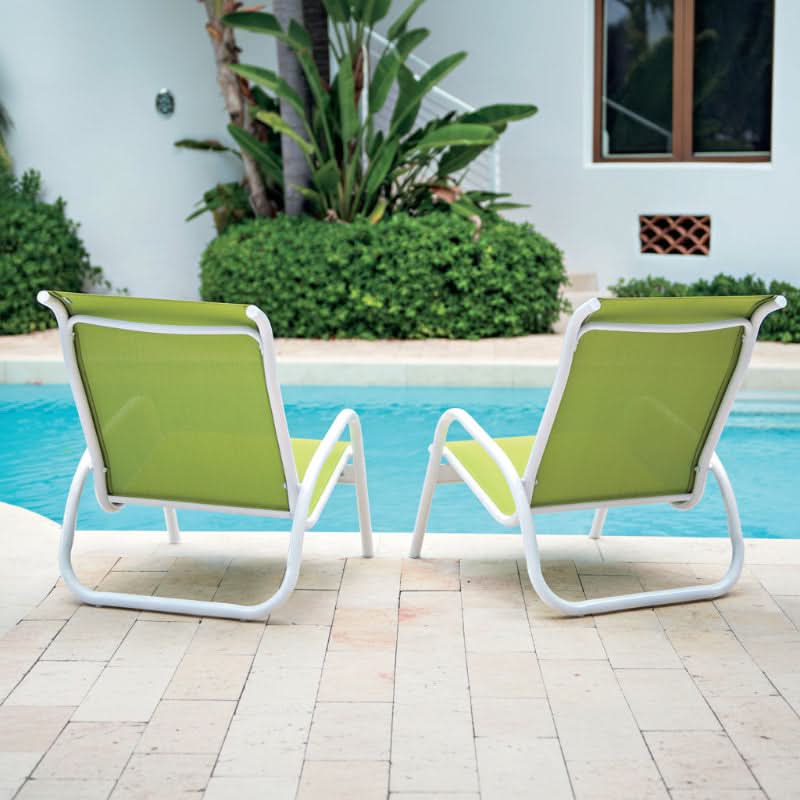 Telescope Casual Gardenella Sling Aluminum Outdoor Stacking Poolside Chair