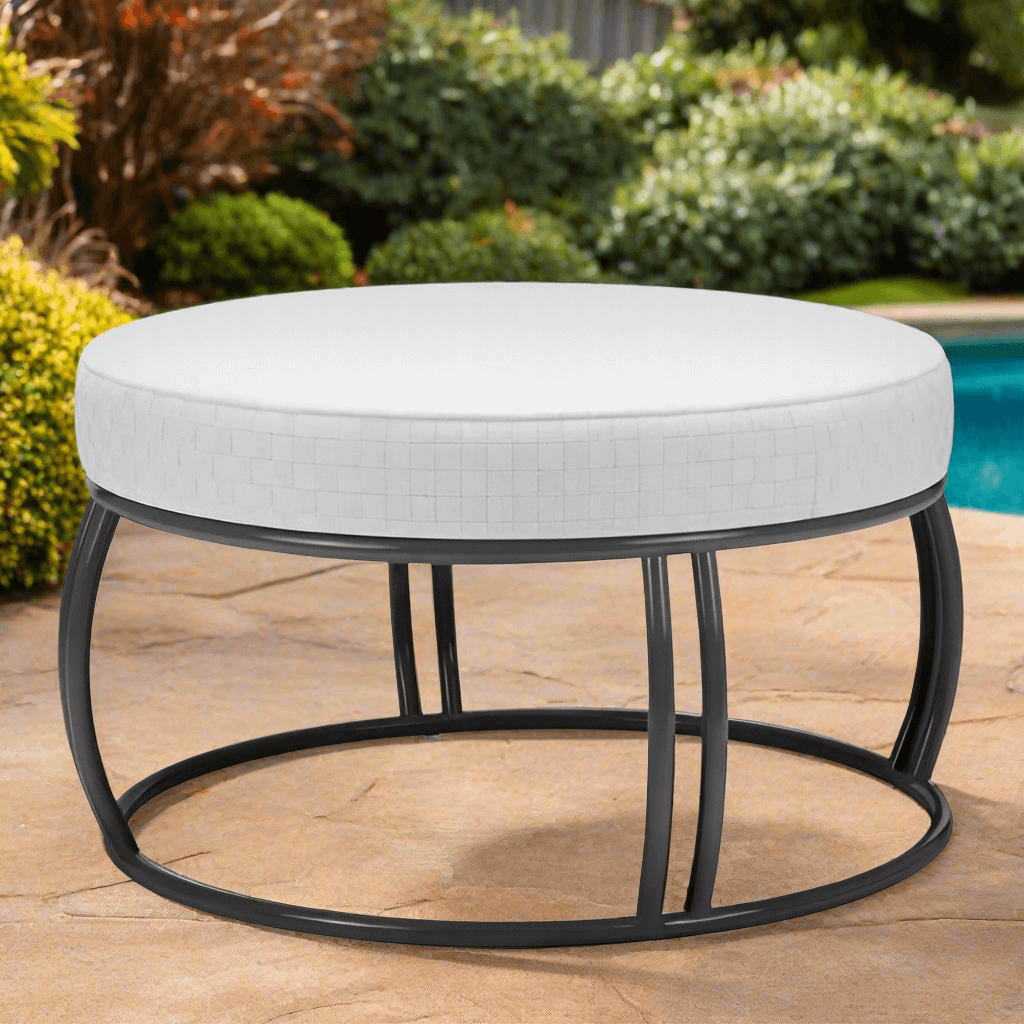 DecoScape Elephant Aluminum Ottoman