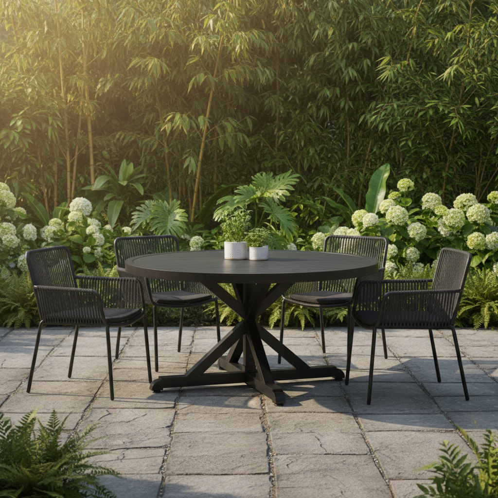 Sunset West Monterey Aluminum Outdoor 60" Round Dining Table
