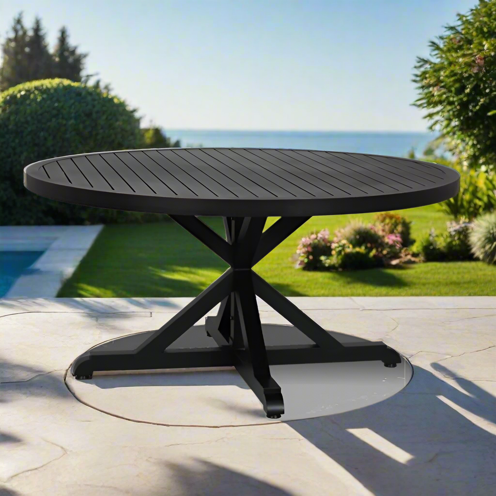 Sunset West Monterey Aluminum Outdoor 60" Round Dining Table