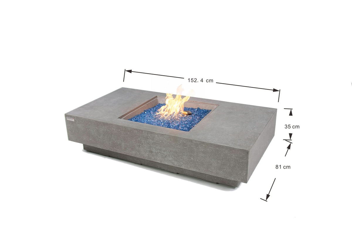 Elementi Plus Monte Carlo GFRC Outdoor Fire Pit Table