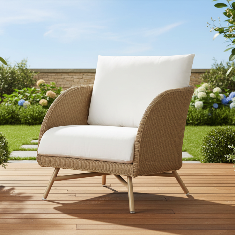 Lloyd Flanders Essence Wicker Outdoor Lounge Chair