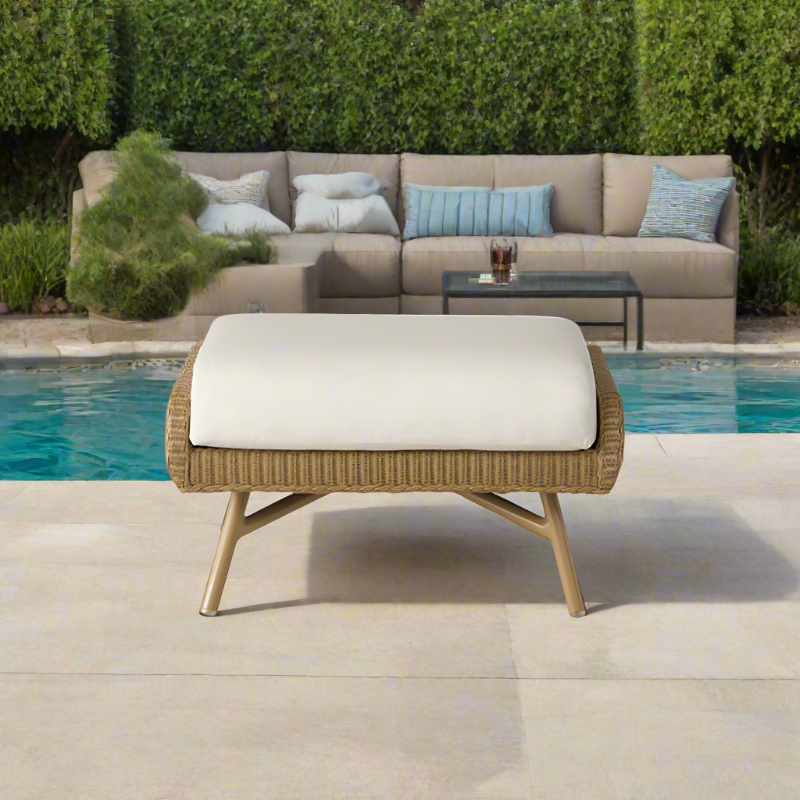 Lloyd Flanders Essence Wicker Outdoor Ottoman