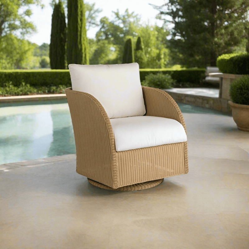Lloyd Flanders Essence Wicker Outdoor Swivel Glider Lounge Chair