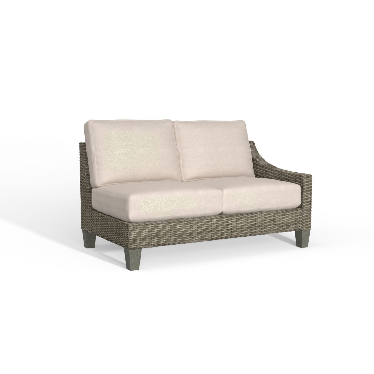South Sea Rattan Timberline Wicker Outdoor Right-Side Facing Loveseat