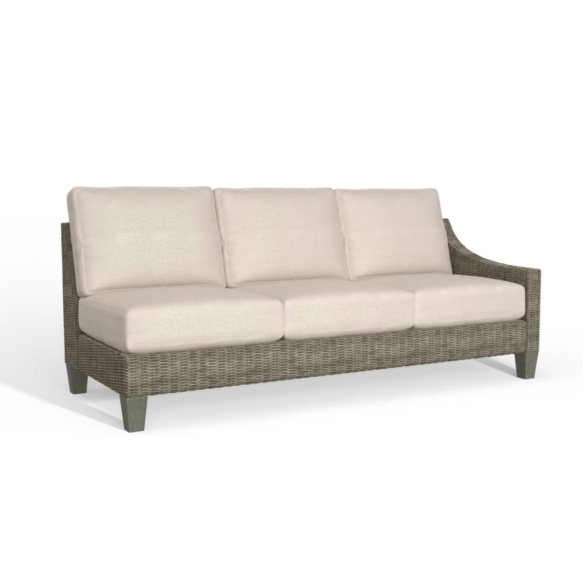 South Sea Rattan Timberline Wicker Outdoor Right-Side Facing Sofa