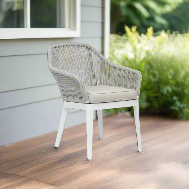 Sunset West Miami Rope Aluminum Outdoor Dining Chair