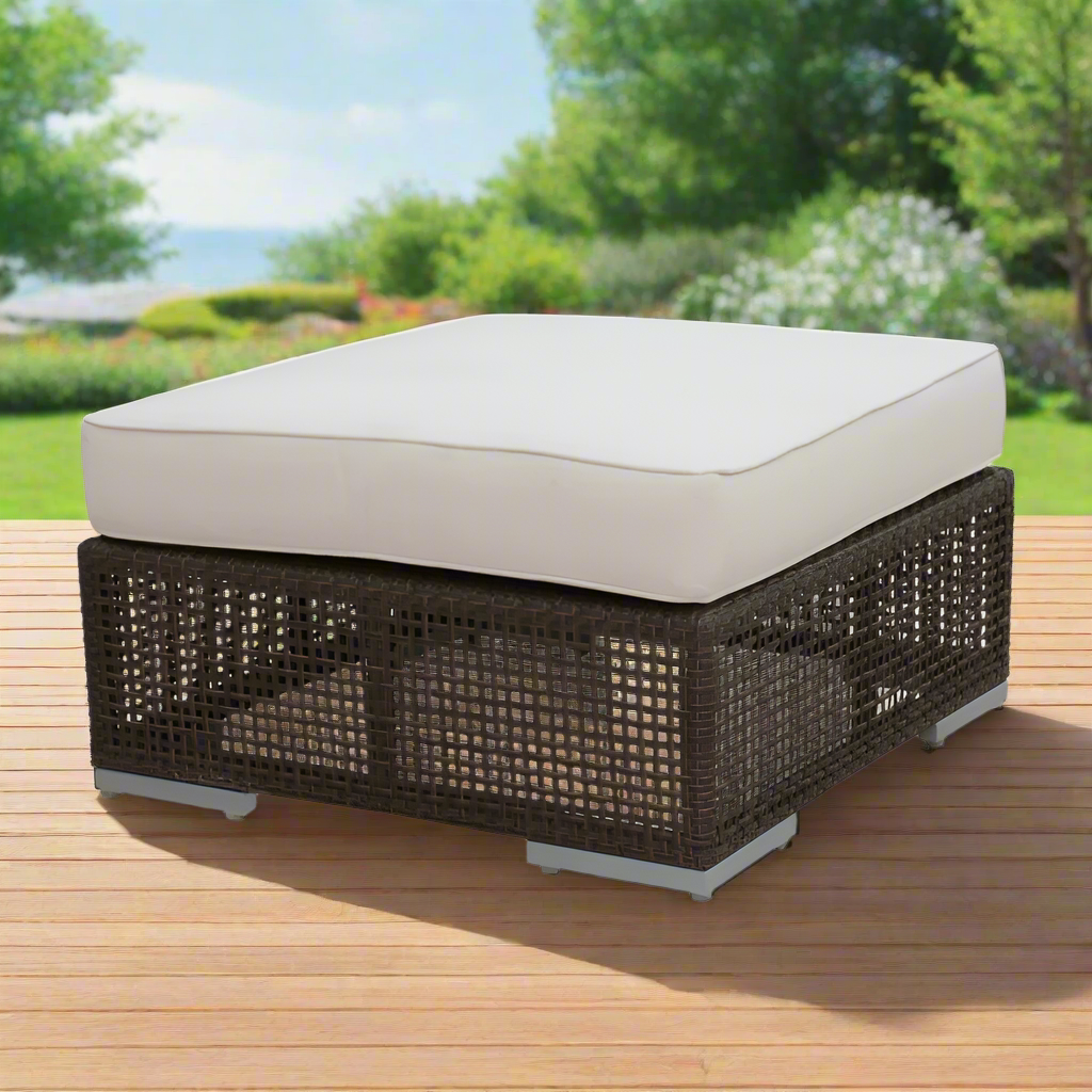 Hospitality Rattan Atlantis Wicker Outdoor Ottoman