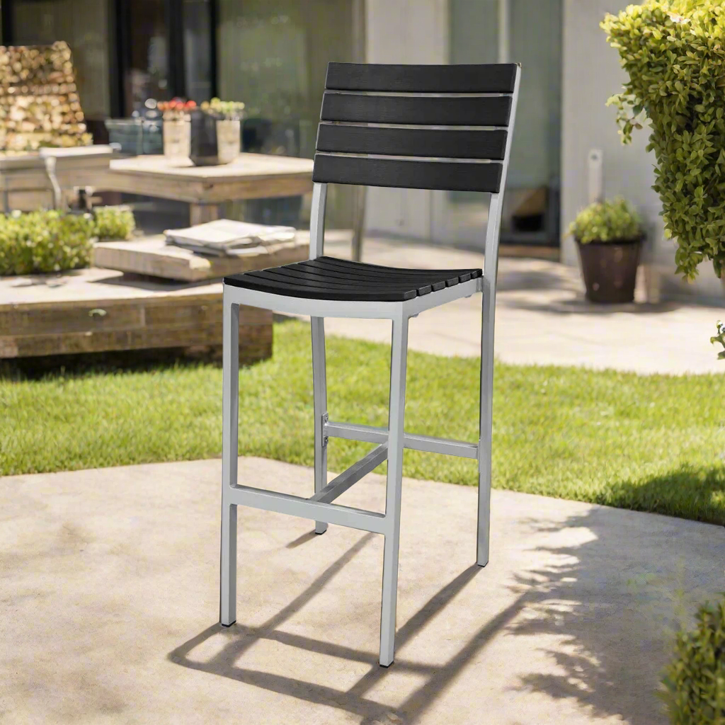 DecoScape Vienna Aluminum Outdoor Bar Side Armless Chair