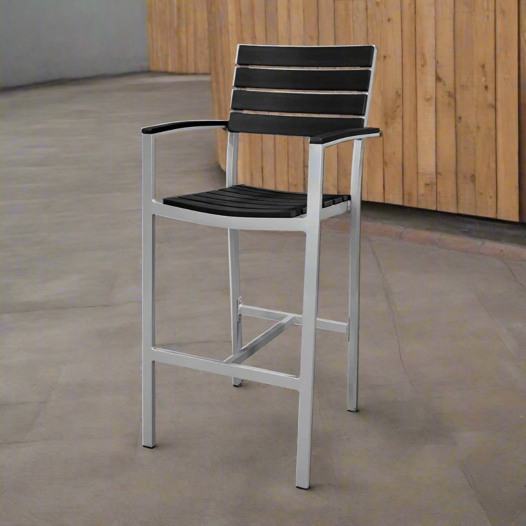 DecoScape Vienna Aluminum Outdoor Bar Arm Chair