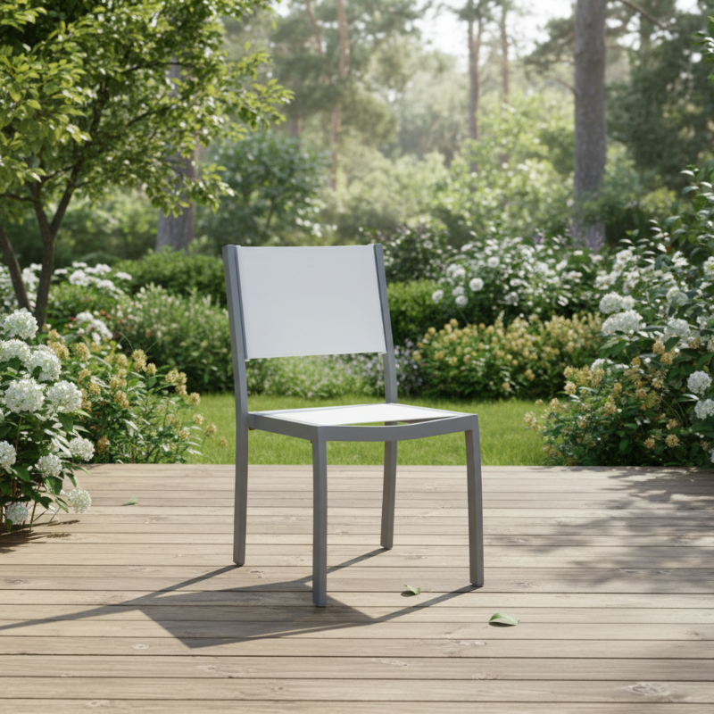 DecoScape Fusion Aluminum Sling Outdoor Dining Side Chair