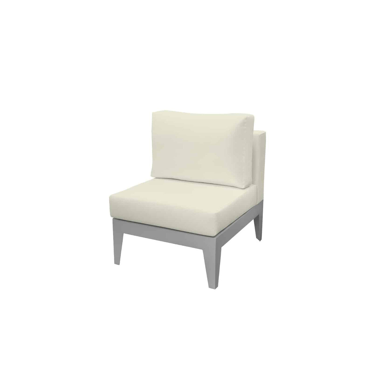 DecoScape South Beach Aluminum Outdoor Armless Lounge Chair