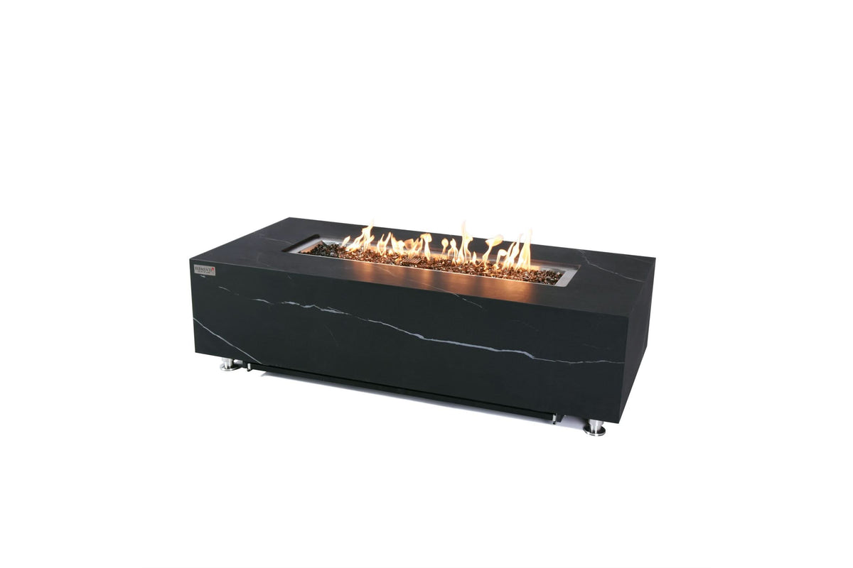 Elementi Plus Varna Marble Porcelain Outdoor Fire Pit Table