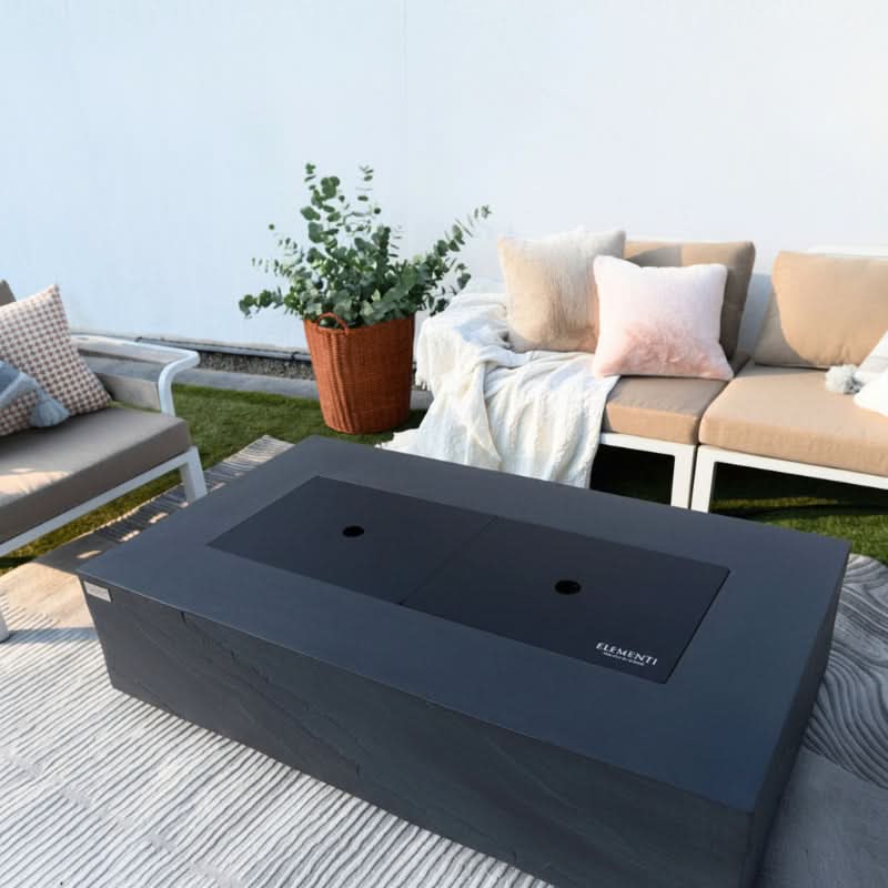 Elementi Plus Cape Town Glass Fiber Reinforced Concrete Outdoor Fire Pit Table