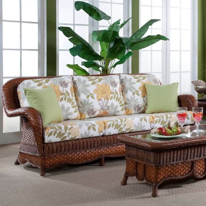 South Sea Rattan Autumn Morning Wicker Indoor Sofa