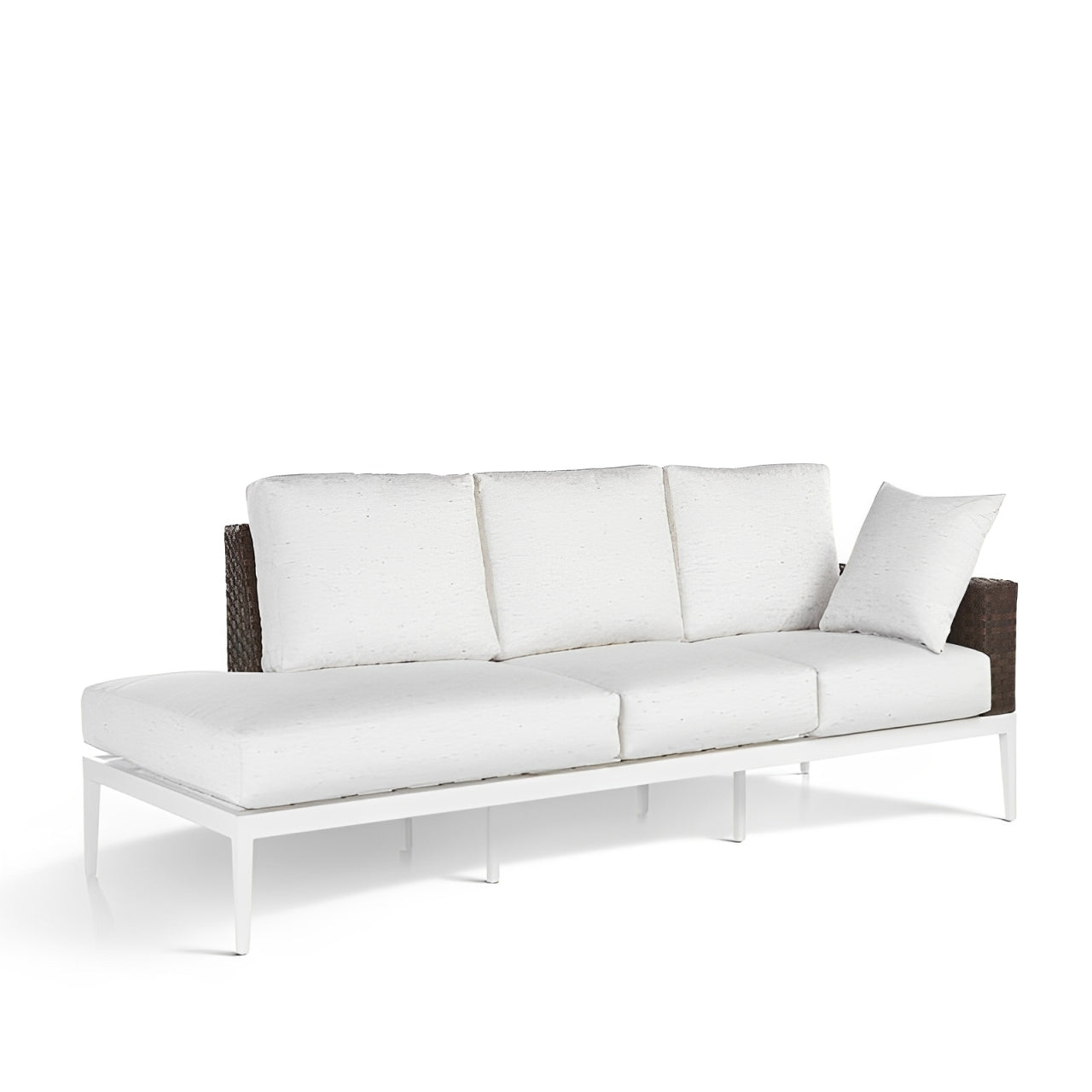 South Sea Rattan Stevie Wicker Left side Facing Sofa Chaise