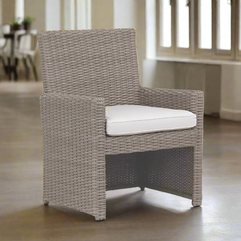 Sunset West Coronado Wicker Outdoor Dining Chair With Cushions