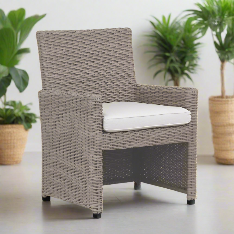 Sunset West Coronado Wicker Outdoor Dining Chair With Cushions