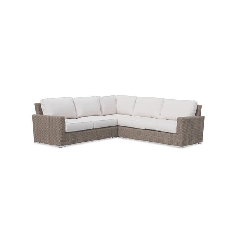 Sunset West Coronado Wicker Outdoor 5-Person Sectional With Cushions