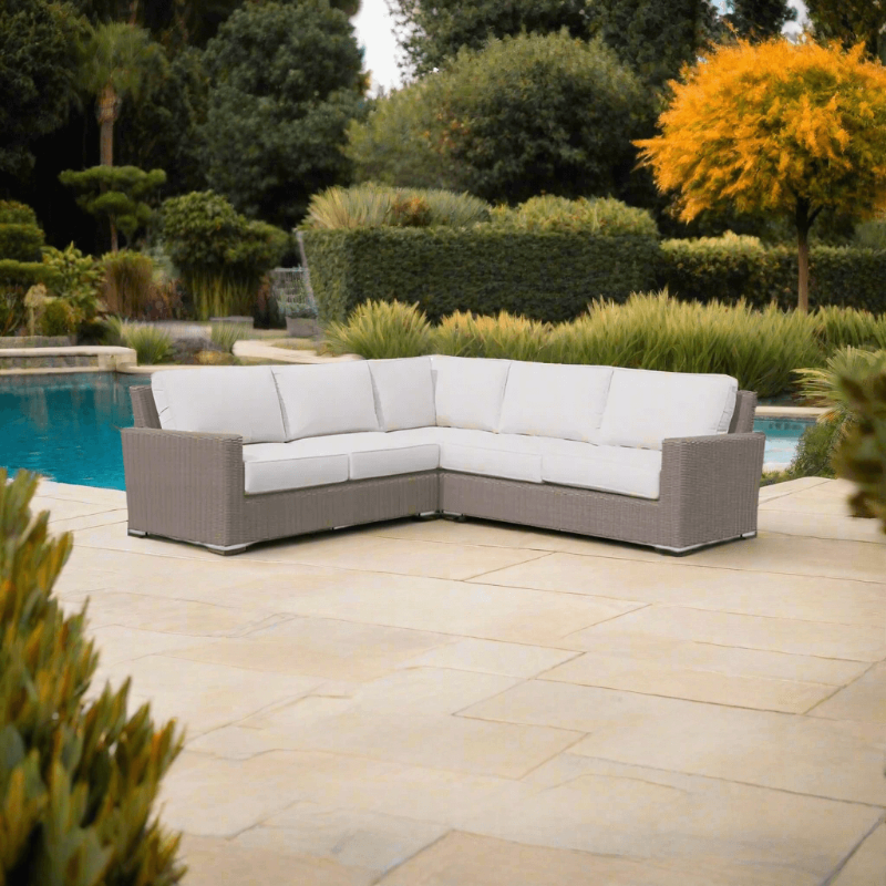 Sunset West Coronado Wicker Outdoor 5-Person Sectional With Cushions