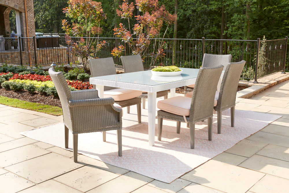 Lloyd Flanders Hamptons Wicker Outdoor 73" Dining Table
