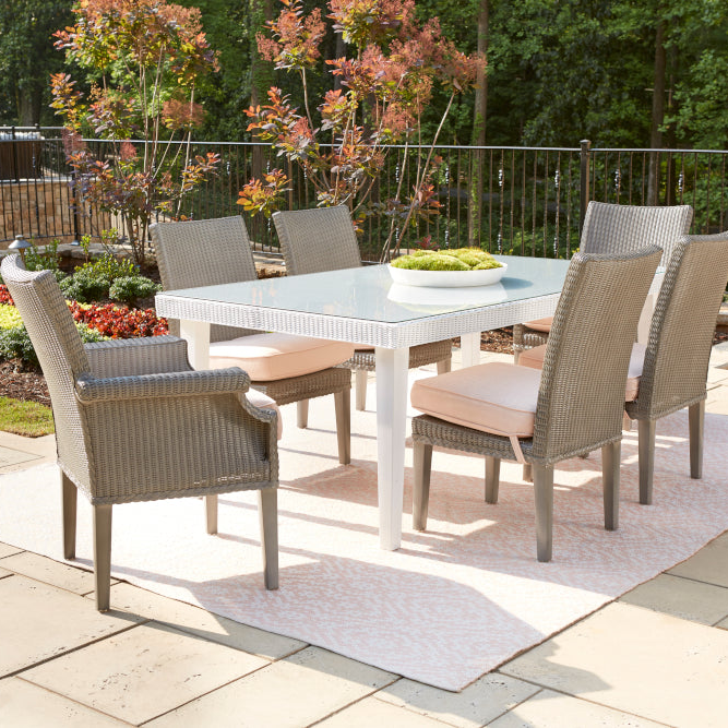 Lloyd Flanders Hamptons Wicker Outdoor 73" Dining Table