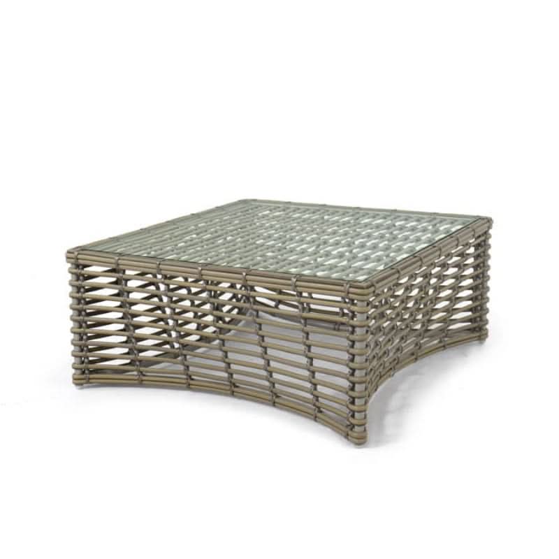 Skyline Design Ruby Wicker Outdoor Coffee Table with Glass