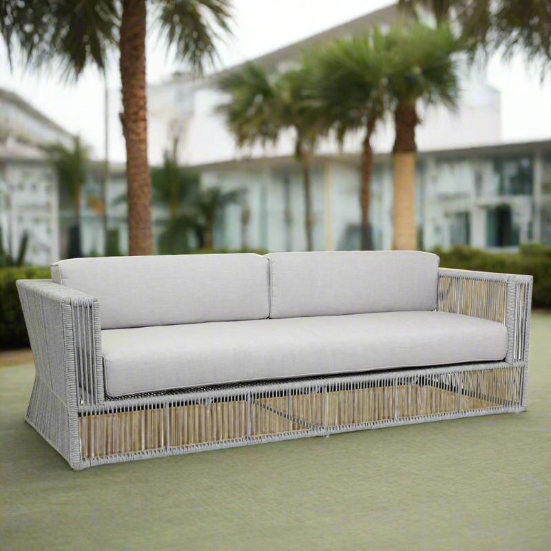 Sunset West Miami Rope Aluminum Outdoor Sofa