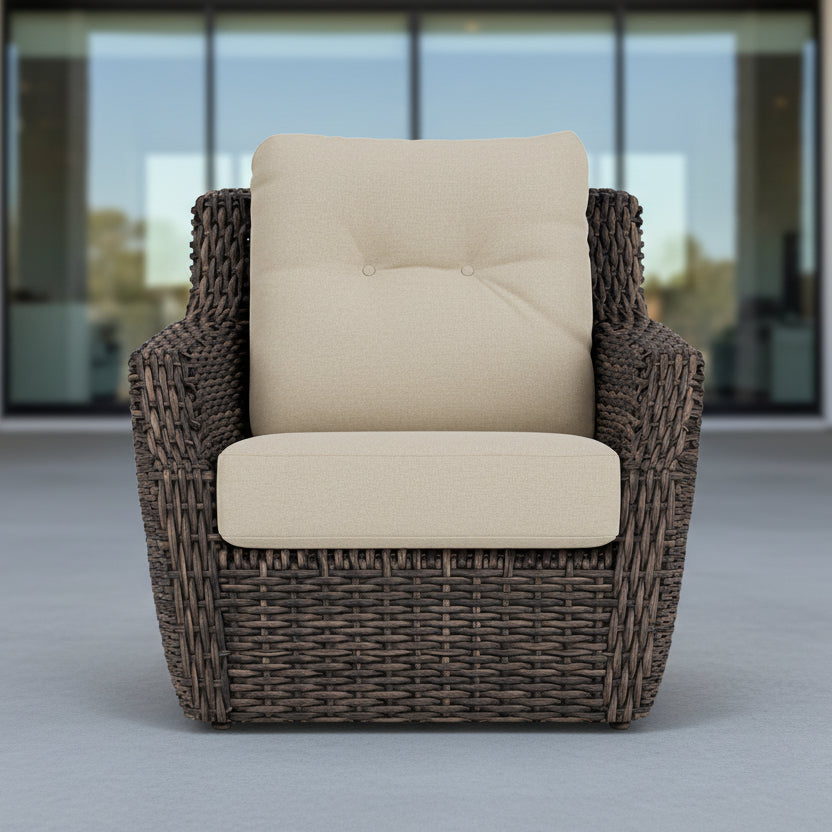 Lloyd Flanders Largo Woven Vinyl Outdoor Lounge Chair