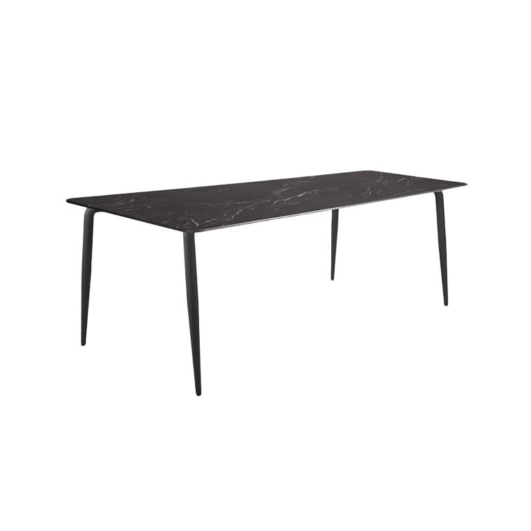 Skyline Design Rodona Aluminum Outdoor Rectangular Dining Table with Glass