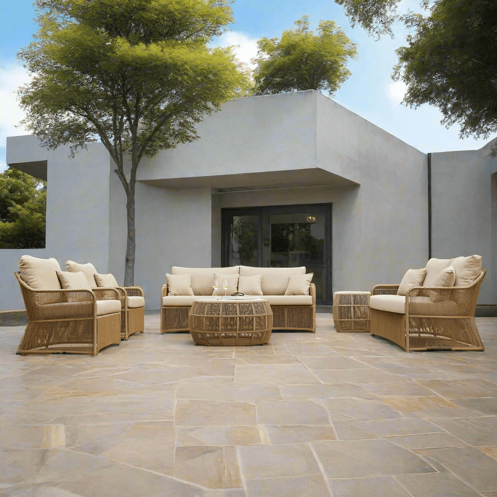 Skyline Design Calixto Aluminum Outdoor 7-Person Seating Set