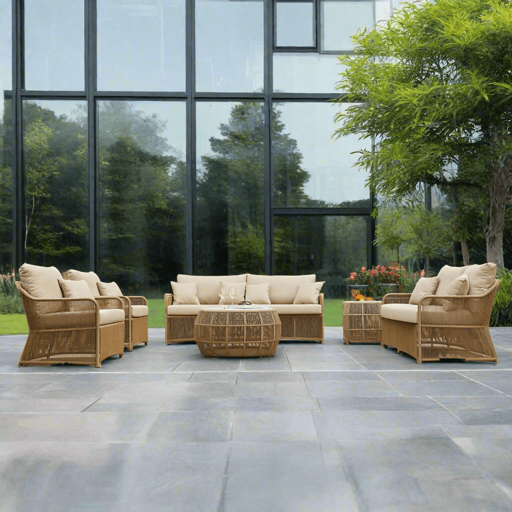 Skyline Design Calixto Aluminum Outdoor 7-Person Seating Set