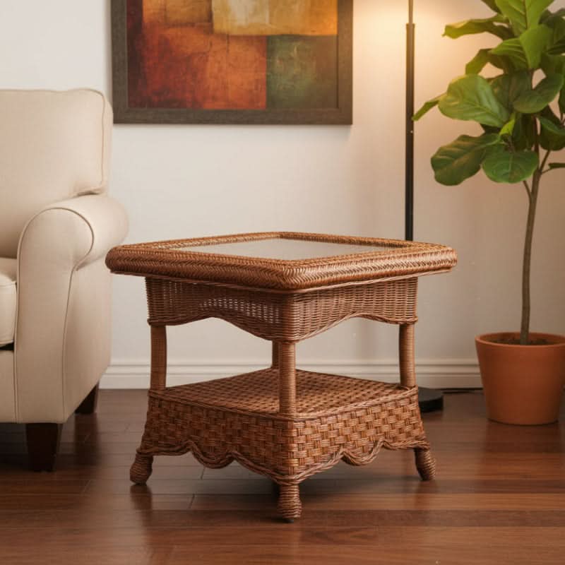 South Sea Rattan Autumn Morning Wicker Indoor End Table