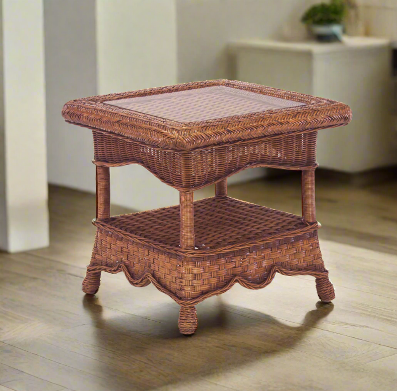South Sea Rattan Autumn Morning Wicker Indoor End Table
