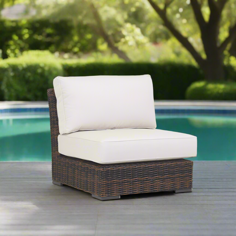 Sunset West Montecito Outdoor Wicker Armless Club Chair