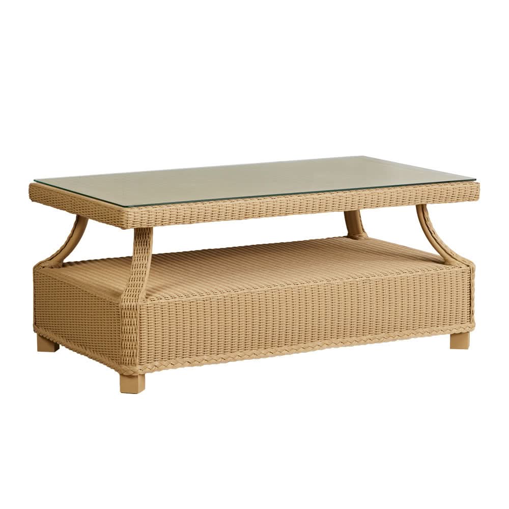 Lloyd Flanders Hamptons Wicker Outdoor 43" Rectangular Cocktail Table