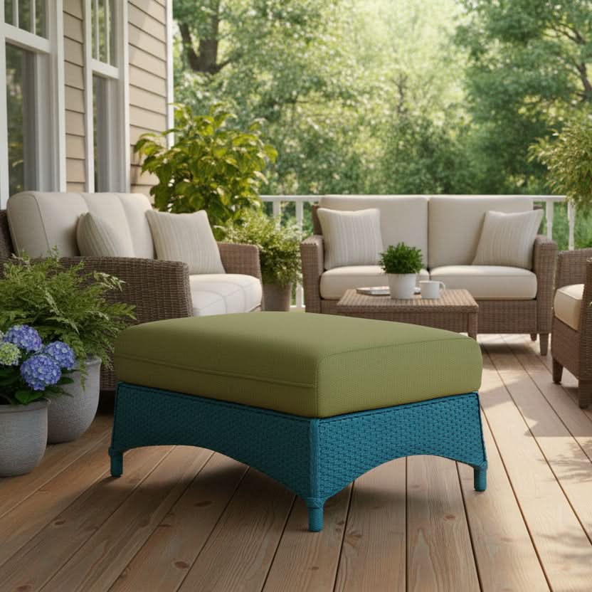 Lloyd Flanders Mandalay Wicker Outdoor Large Ottoman