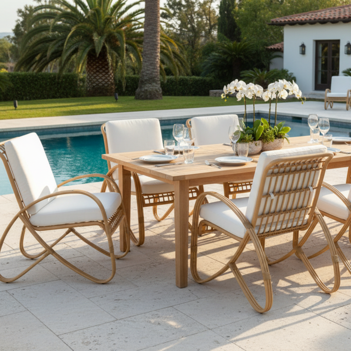 Lloyd Flanders Riviera Aluminum Outdoor Dining Armchair