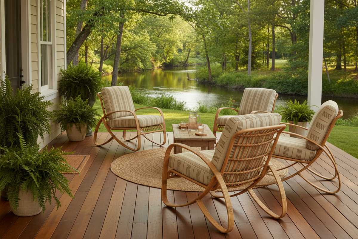 Lloyd Flanders Riviera Wicker Outdoor Lounge Chair