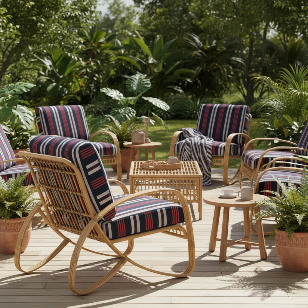 Lloyd Flanders Riviera Wicker Outdoor Lounge Chair