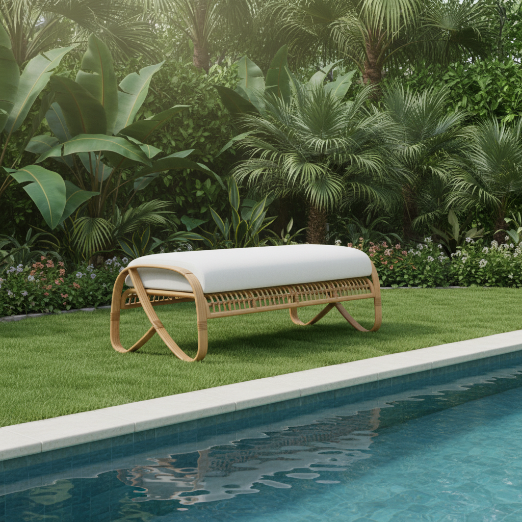 Lloyd Flanders Riviera Wicker Outdoor Garden Bench