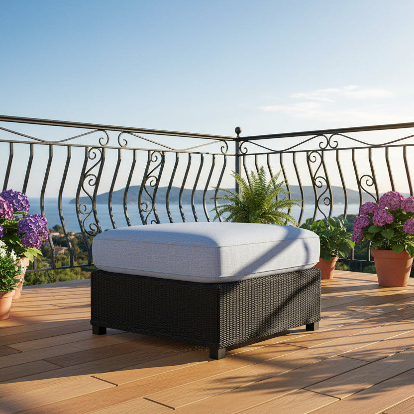 Lloyd Flanders Hamptons Wicker Outdoor Large Ottoman