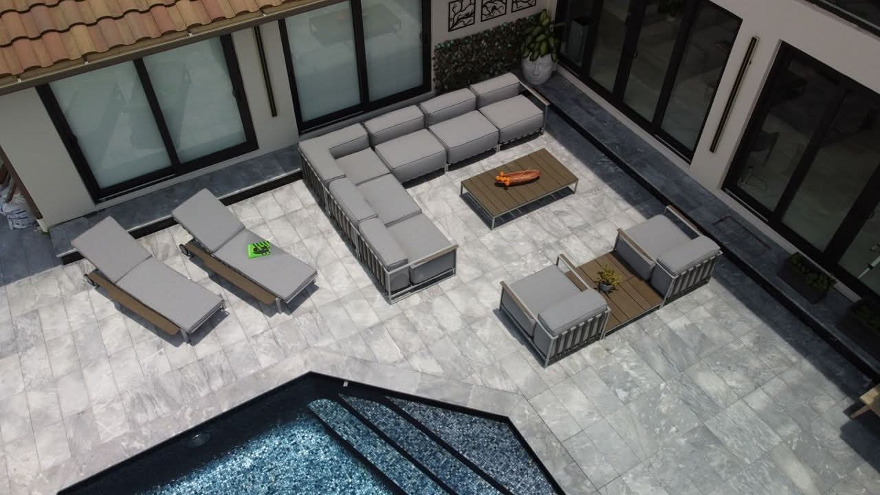 OUTSY Sunrise 10-Piece Extra Deep Seating Outdoor Conversation Set