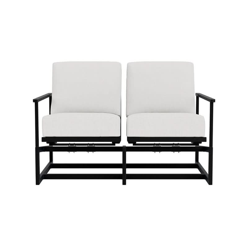 Lloyd Flanders Summit Aluminum Outdoor Spring Rocker Loveseat