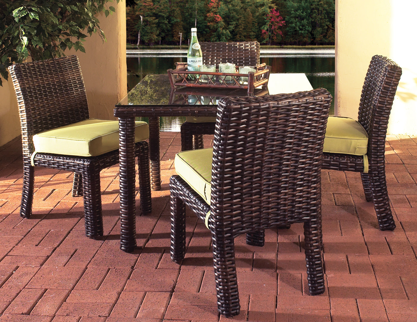 South Sea Rattan Saint Tropez Outdoor Wicker Square Dining Table