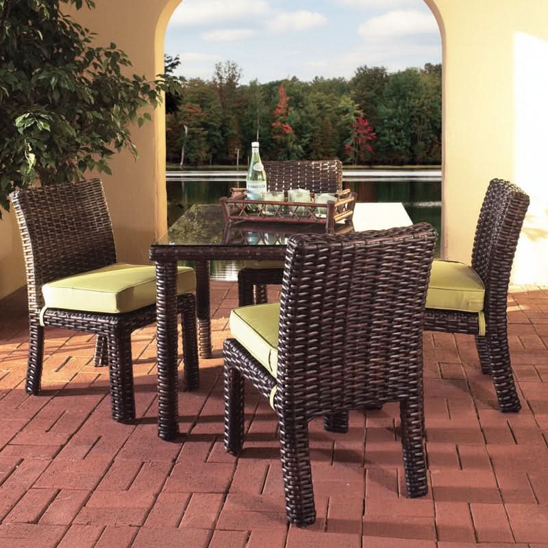South Sea Rattan Saint Tropez Wicker Outdoor Square Dining Table