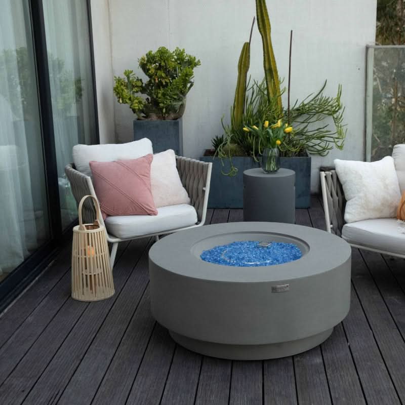 Elementi Plus Colosseo Glass Fiber Reinforced Concrete Outdoor Fire Pit Table