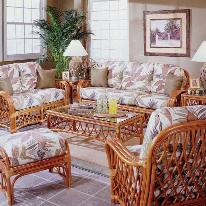 South Sea Rattan Antigua Rattan Indoor Sofa