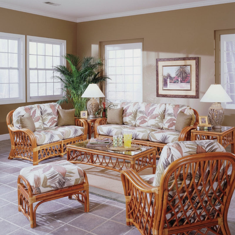 South Sea Rattan Antigua Rattan Indoor 6-Person Living Room Set