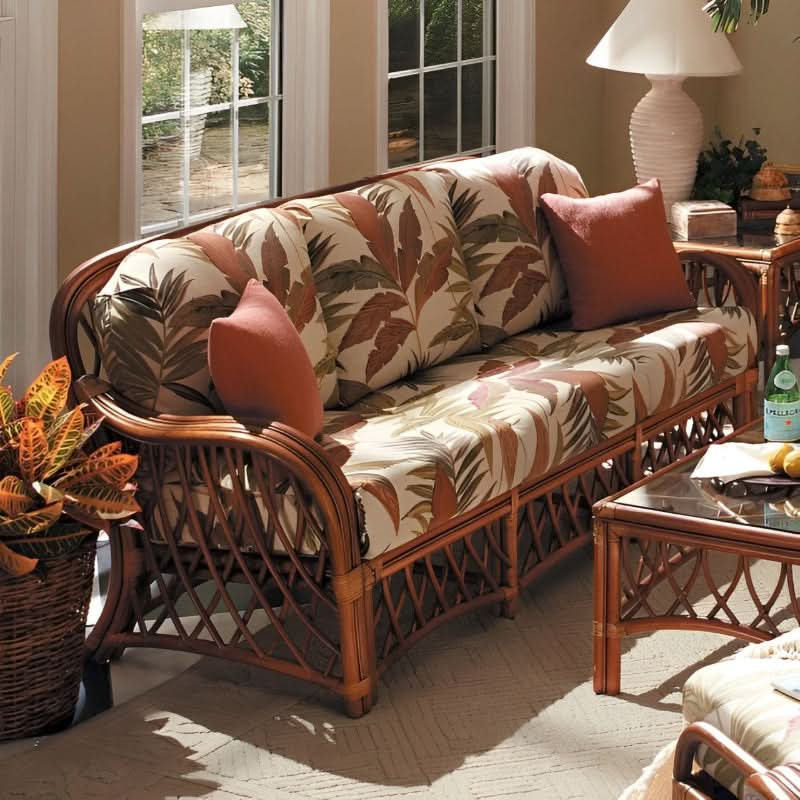 South Sea Rattan Antigua Rattan Indoor Sofa
